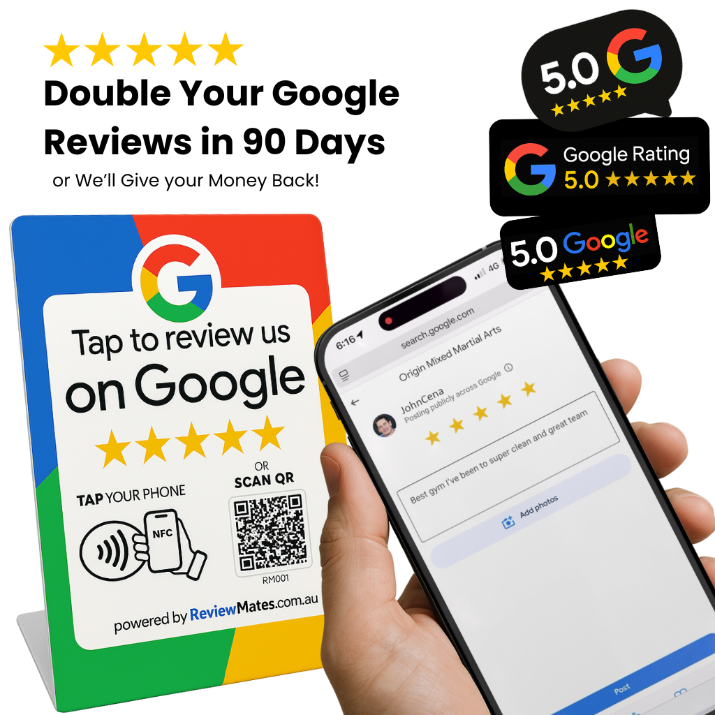 Google Review NFC Stand + QR Code