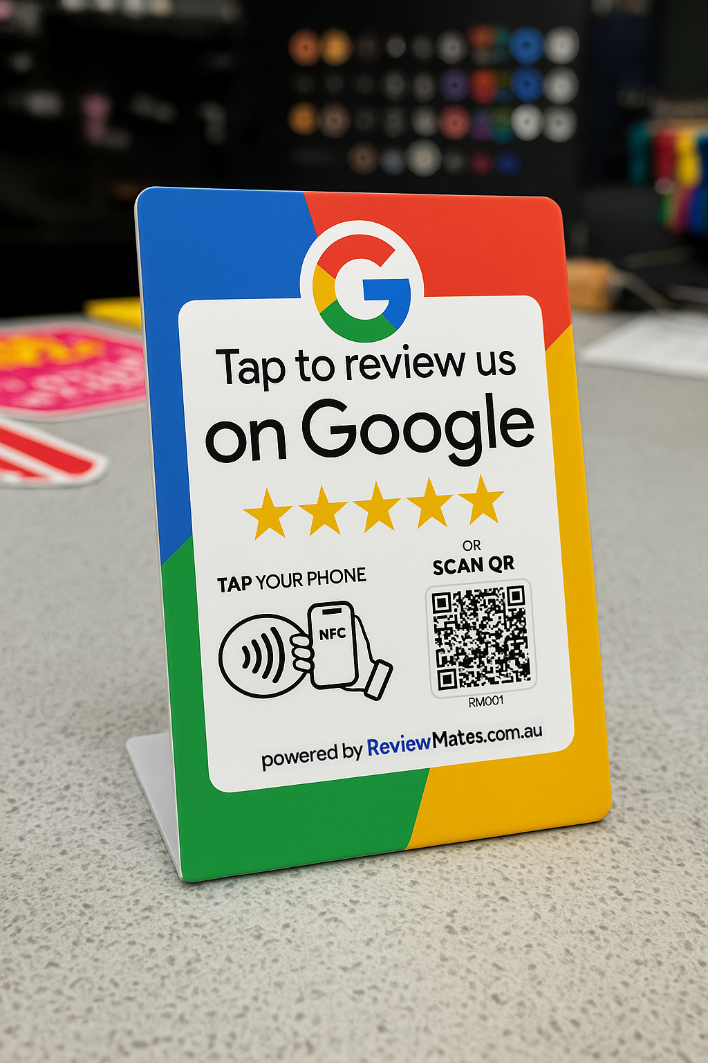 Google Review NFC Stand + QR Code